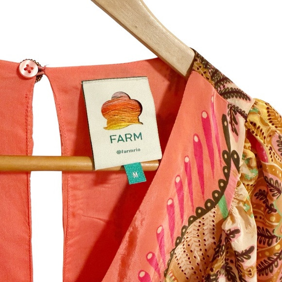 FARM Rio Sand Palms Scarf Maxi Dress Medium - Picture 12 of 16